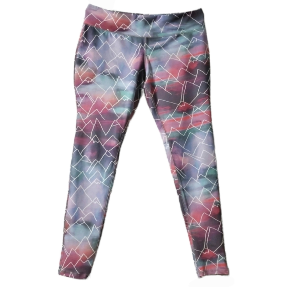 Mossimo Supply Pastel Mountain Workout Pant Sz L